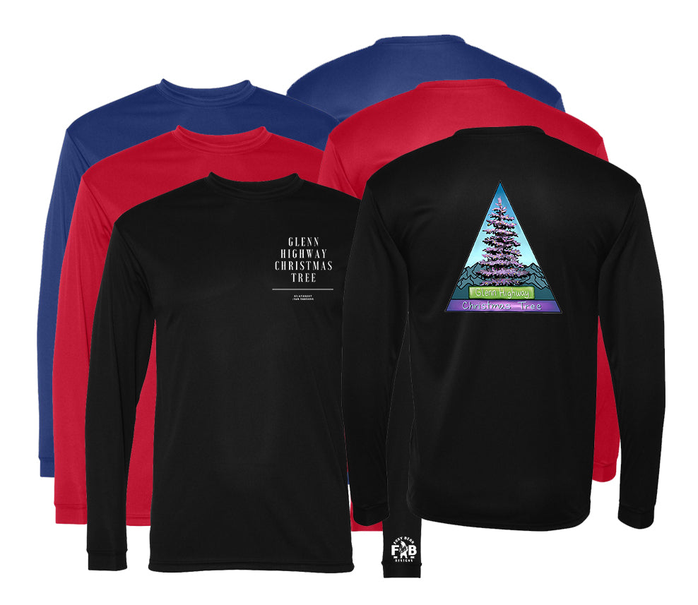 GLENN HIGHWAY CHRISTMAS TREE LONG SLEEVE T-SHIRT