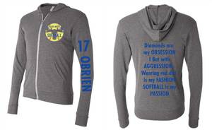 PHS Softball Lightweight Zip Hoodie