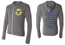 Load image into Gallery viewer, PHS Softball Lightweight Zip Hoodie