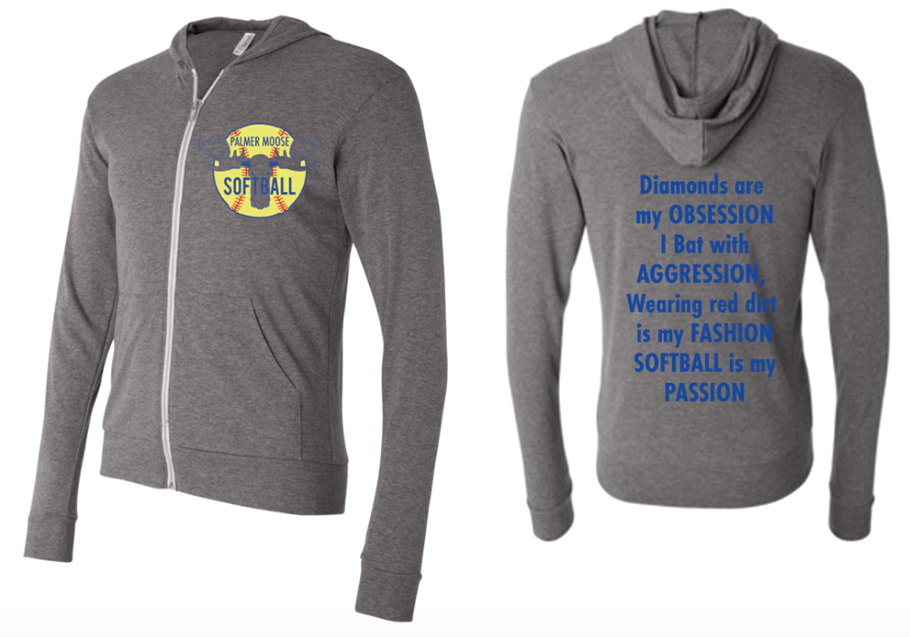 PHS Softball Lightweight Zip Hoodie