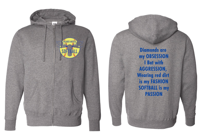PHS Softball Full Zip Hoodie