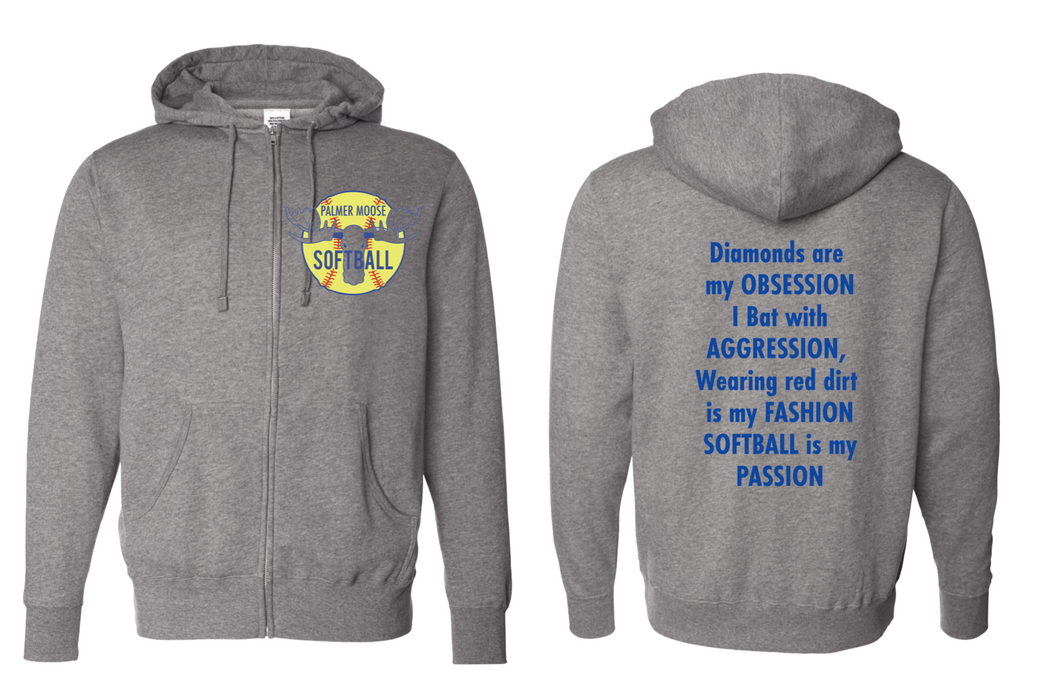 PHS Softball Full Zip Hoodie